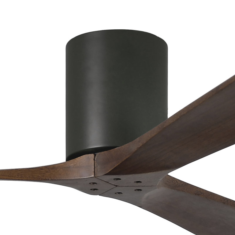 Irene Ceiling Fan, 60", Matte Black, Walnut Tone