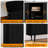47" Sideboard Buffet Cabinet with Storage Cabinet with Tambour Slide Doors&Shelves, Fluted Storage Cabinet with Curvy Edge, Accent Console Buffet Cabinet,-695261161