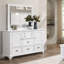Commode de chambre à coucher avec miroir en bois massif de conception décorative de style classique contemporain