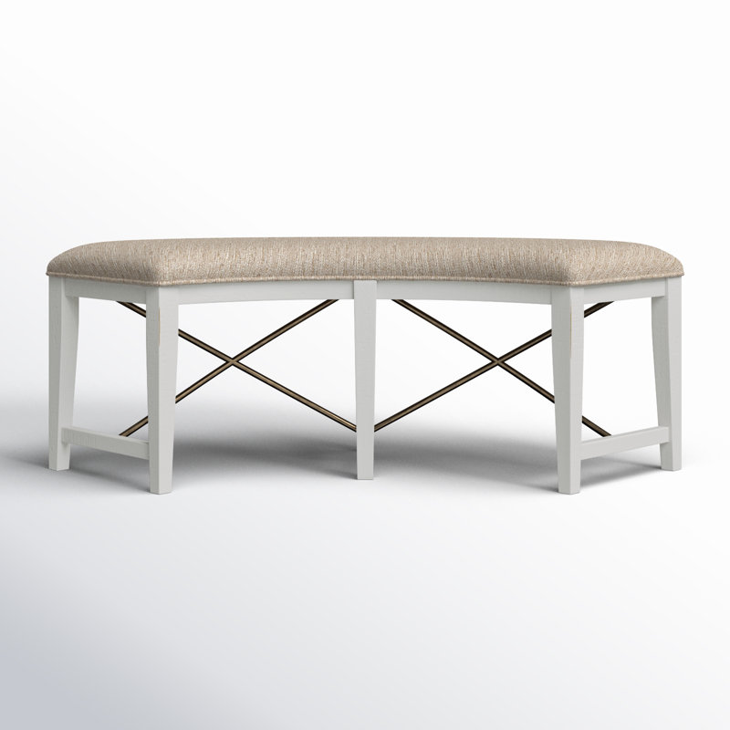Ariyal Solid Wood Bench, White