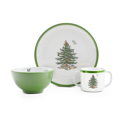 Spode Christmas Tree 3-Pc Childrens Melamine Set