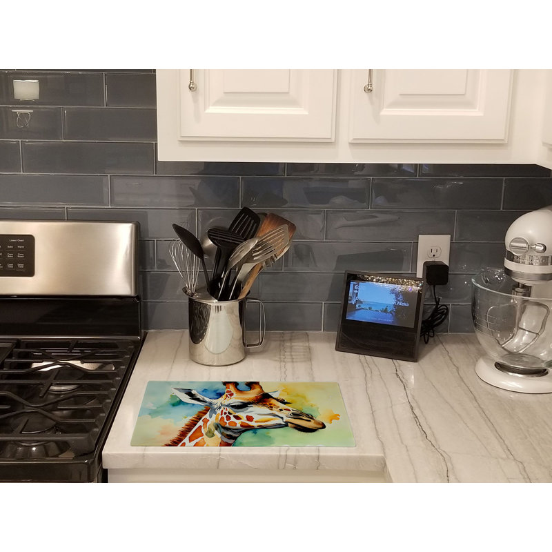 Giraffe Glass Cutting Board Large