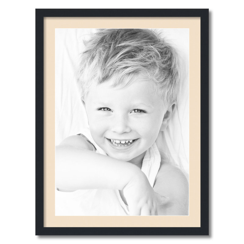 Cadre pour photo simple 20 "x 28" en bois mat, Crème française