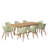 9Pc Outdoor Patio FSC Teak Extendable Dining Set - Green Chairs-122878463