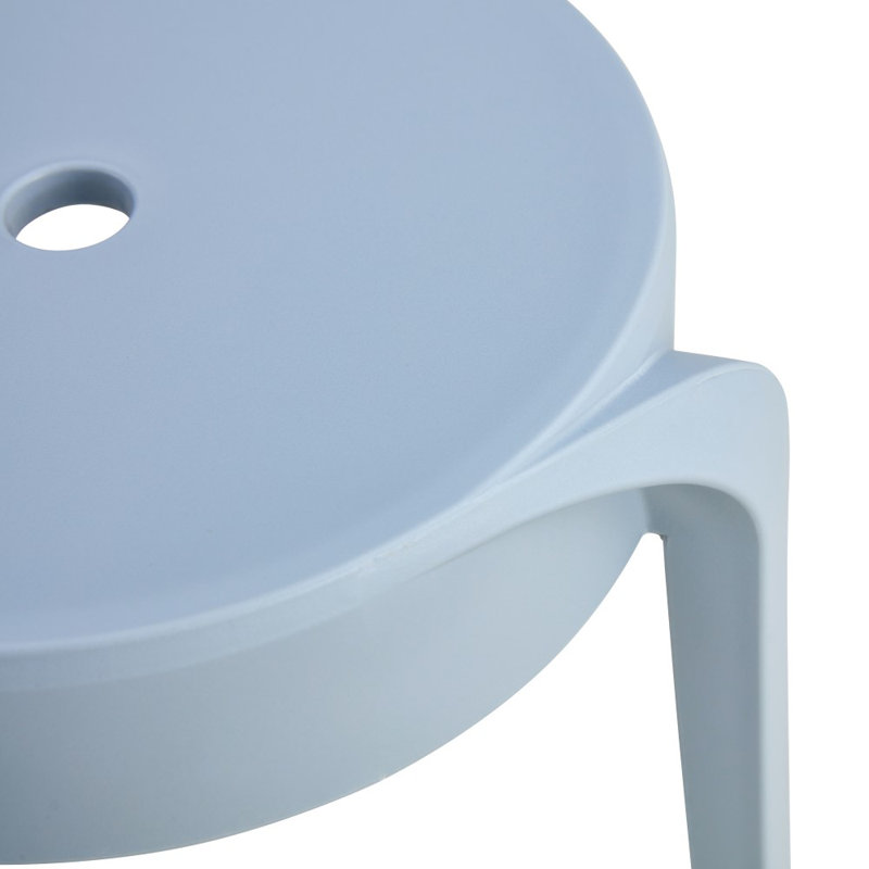 Ensemble de 6 chaises empilables en plastique, Bleu