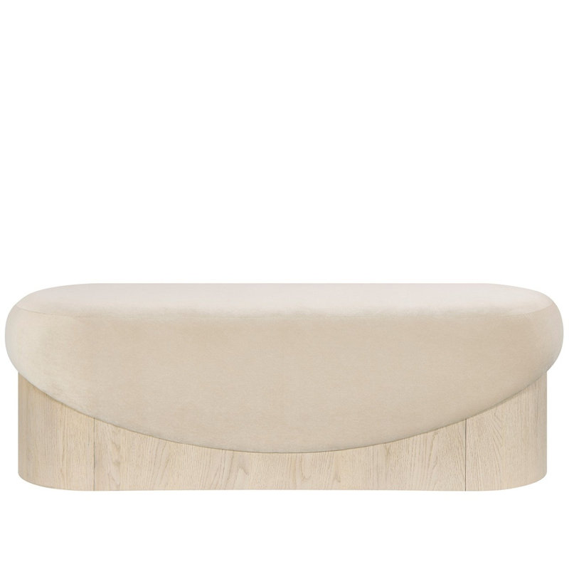 Velora 55" Wide Modern Traditional Tufted Upholstered Steel Base Bench
