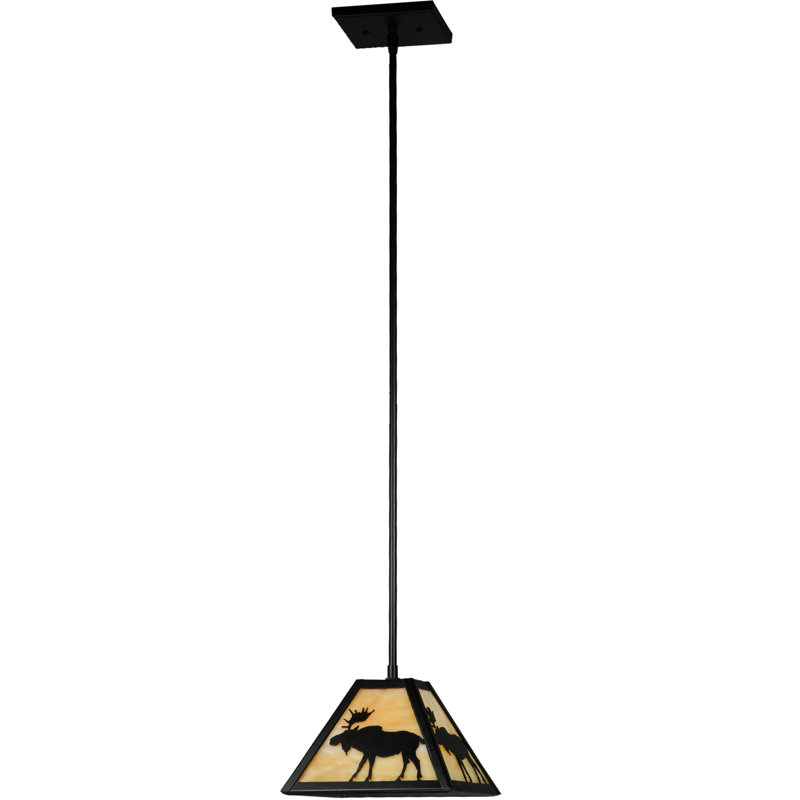 Luminaire suspendu géométrique unique à 1 lumière Lone Moose