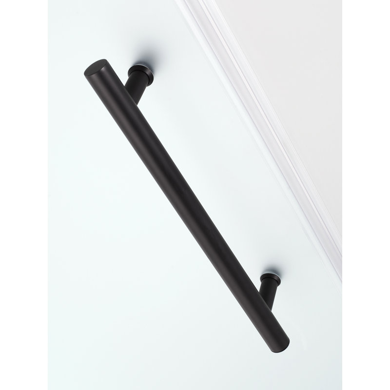 Belmore 71 x 72 Hinged Frameless Shower Door, Oil Rubbed Bronze, Frosted