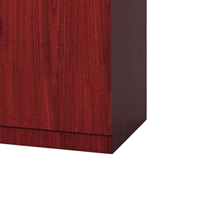Armoire de rangement Doe avec 2 portes, rouge acajou, 31 po de largeur