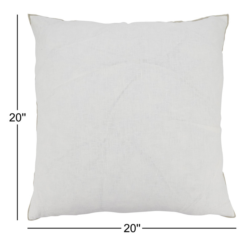 Housse de coussin en lin Riggs, Ivoire