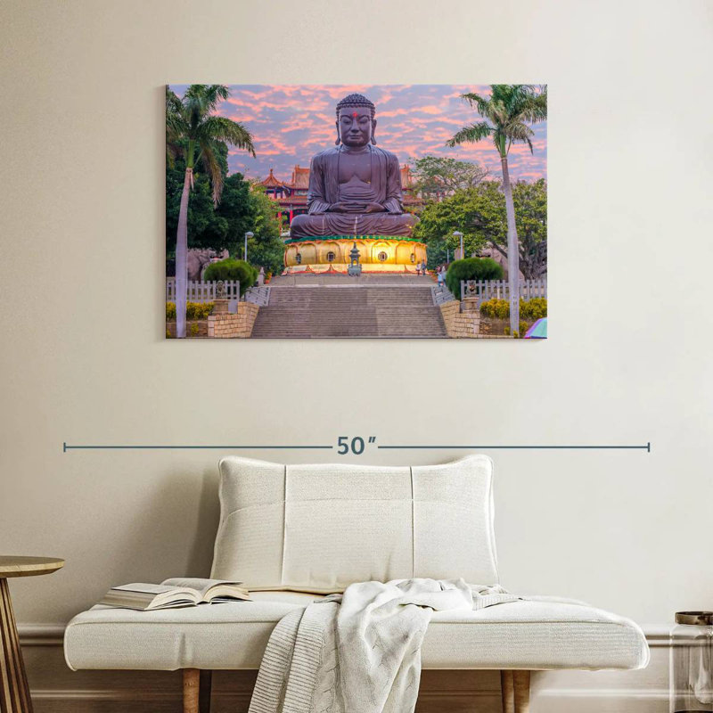Statue de grand Bouddha Adella Changhua, H 26 po x l 39 po