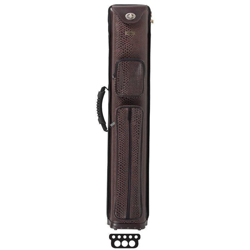 Elite 3 Butts and 5 Shafts Vinyl Pool Cue Case, Brown, 31