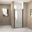 Porte de douche pivotante avec cadre en aluminium