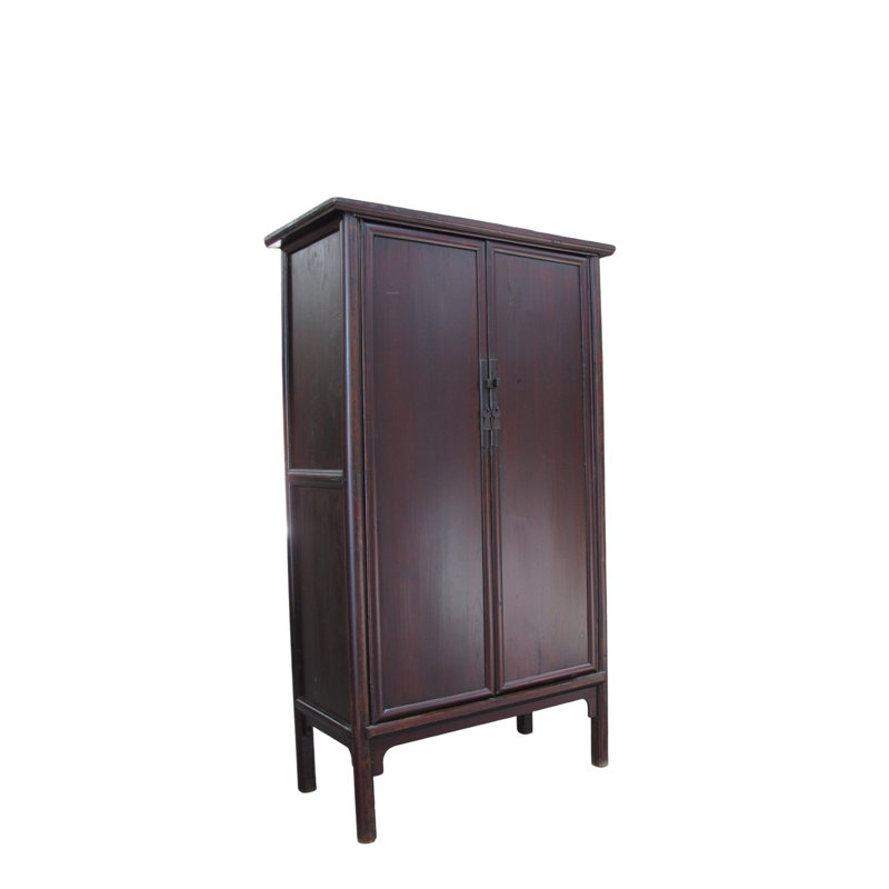 19th Century Chinese Elm Wardrobe Armoire