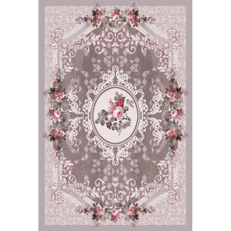 Premium Woven Area Rug (1.6 x 2.6 Feet), 100% Polyester, 0.3 in Pile Height | Antibacterial, Non-Slip PVC Dot Underside | Machine Washable, 3D Digital Print | Ideal for Living Room, Bedroom & Entryway Decor