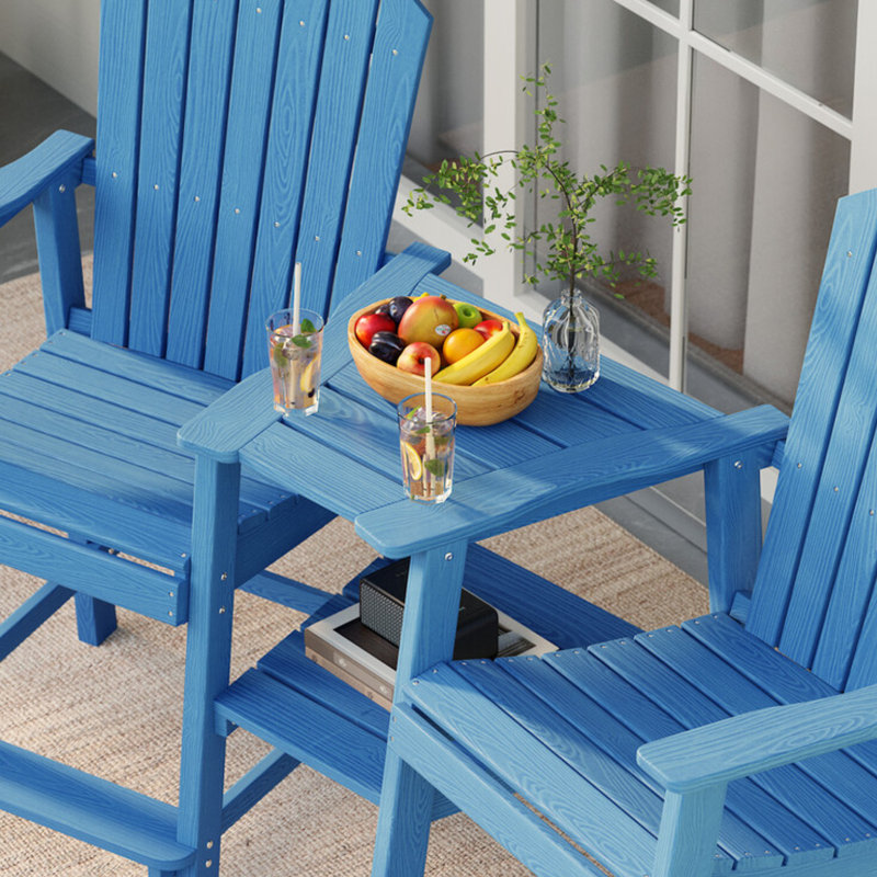 Tall Adirondack Chairs Set Of 2, Blue, Blue