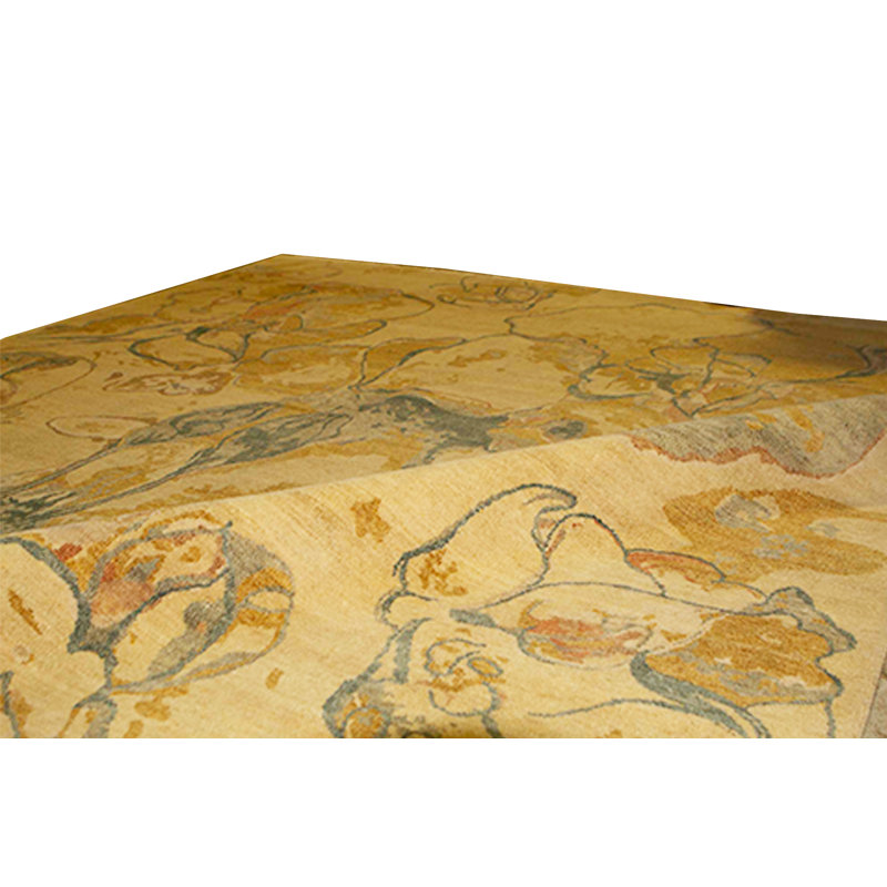 Hand-Knotted High-Quality Gold Area Rug