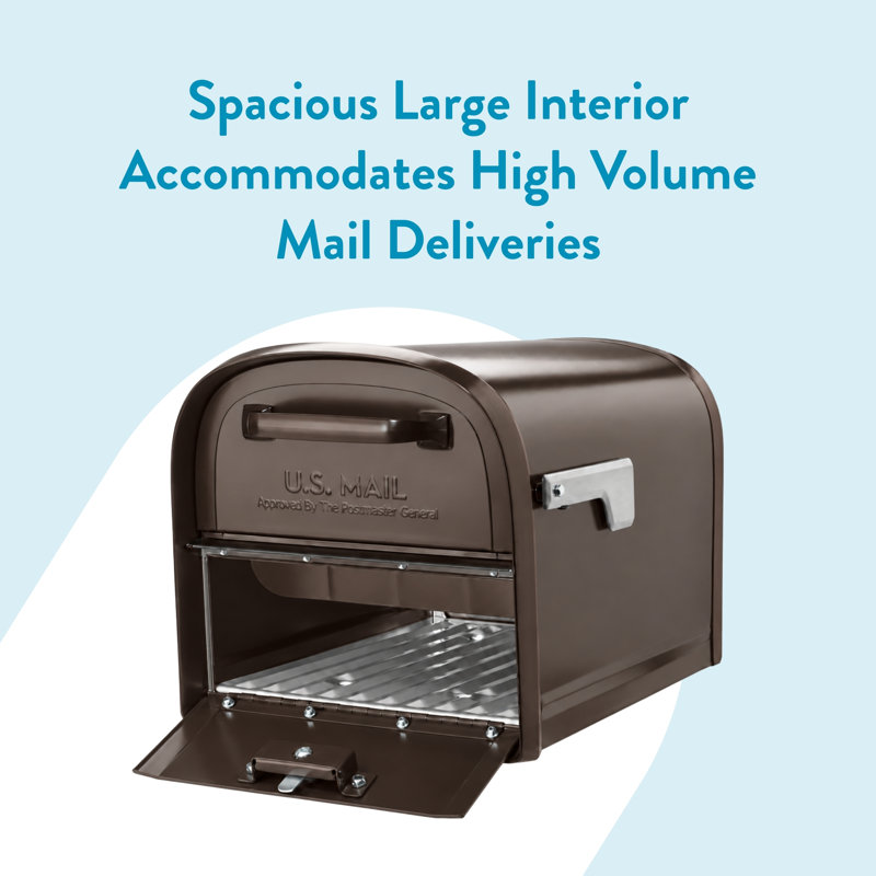 Oasis 360 Post Mount Locking Mailbox Rubbed Bronze, Rubbed Bronze