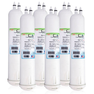 Filtre à eau Swift Green filtres compatible avec les réfrigérateurs de la série SGF-W71 Rx pour 4396841, 4396710, EDR3RXD1, EFF-6016A, EFF-6008A, EDR3RXD1, fabriqué aux États-Unis, paquet de 6