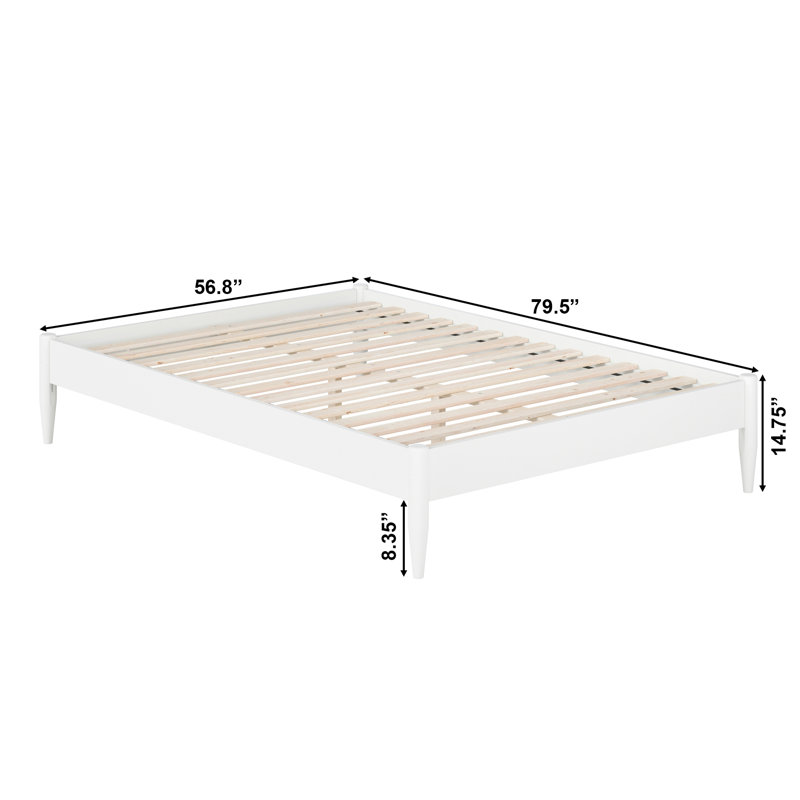Structure de lit Anitia, Blanc, Double