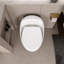 Toilette en céramique en forme d'œuf en blanc brillant - 1,28 chasse simple, teinte, blanc pour salle de bain, design artistique moderne