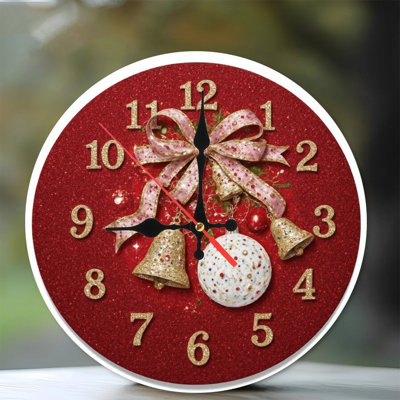 Horloge-Visage-Fille-Blanc-Robe-Ornements