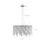 Luxueux lustre rond en cristal argenté - Luminaire suspendu tambour contemporain pour salle à manger, salon et vestibule