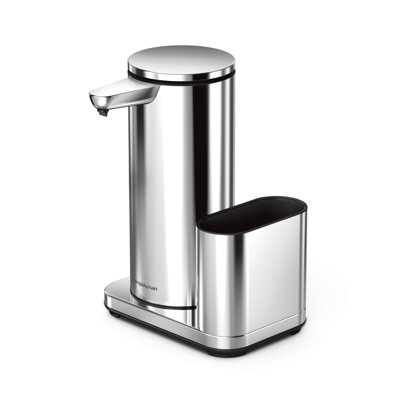 14 oz. liquid sensor pump with caddy, high-grade white steel