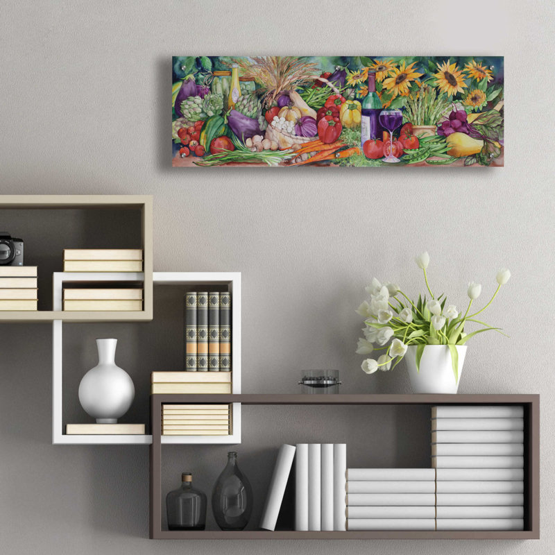 «Légume Medley» par Danhui Nai, art mural en verre acrylique, H 12 po x l 36 po