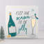 Alcohol Fizz the Season to Be Jolly Square Ceramic Block