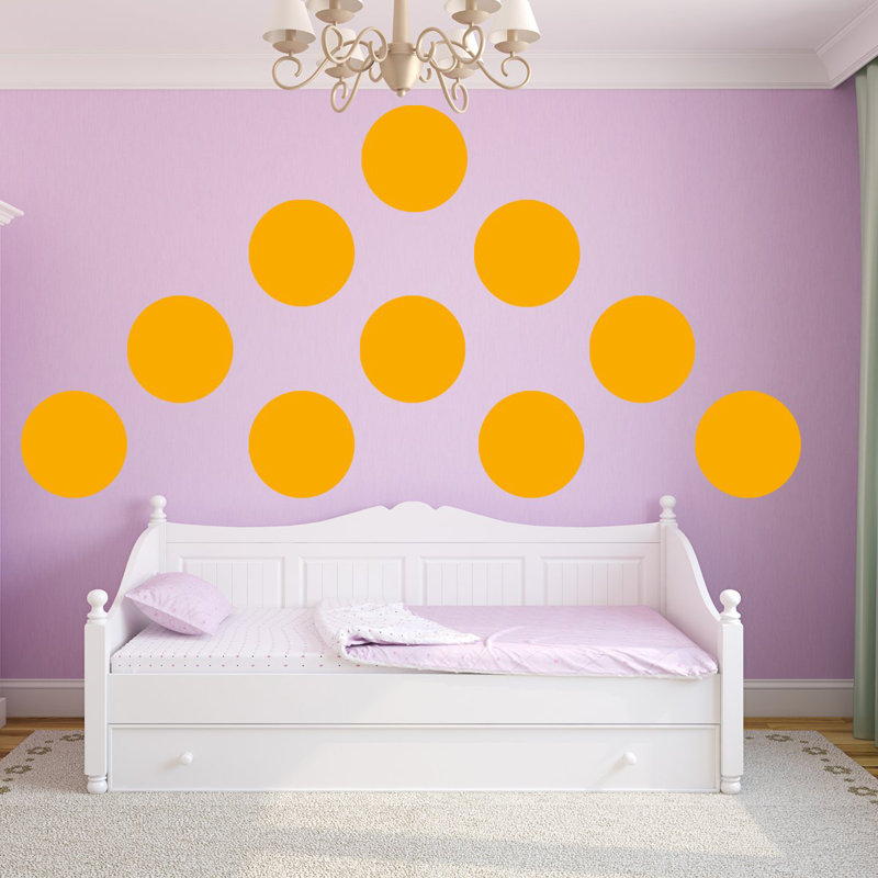 Abstract Non-Wall Damaging Wall Decal, Orange, 12 Inches