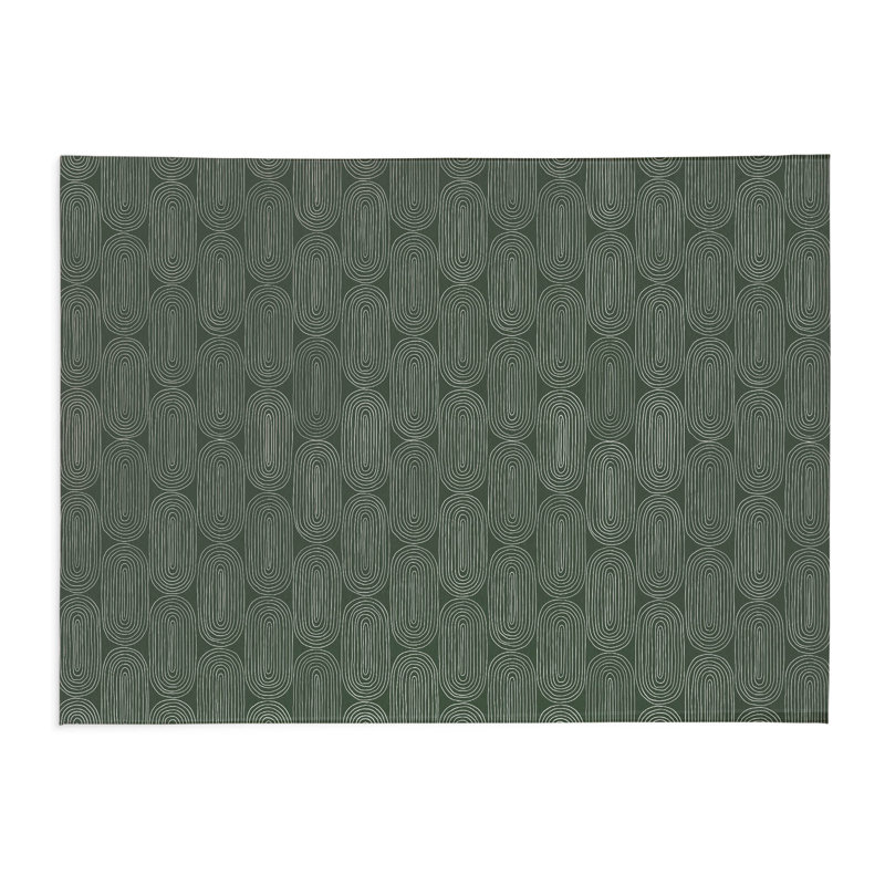 Earthy Embrace Kids Play Mat, Chimichurri/Green, Rectangle 2' x 3'