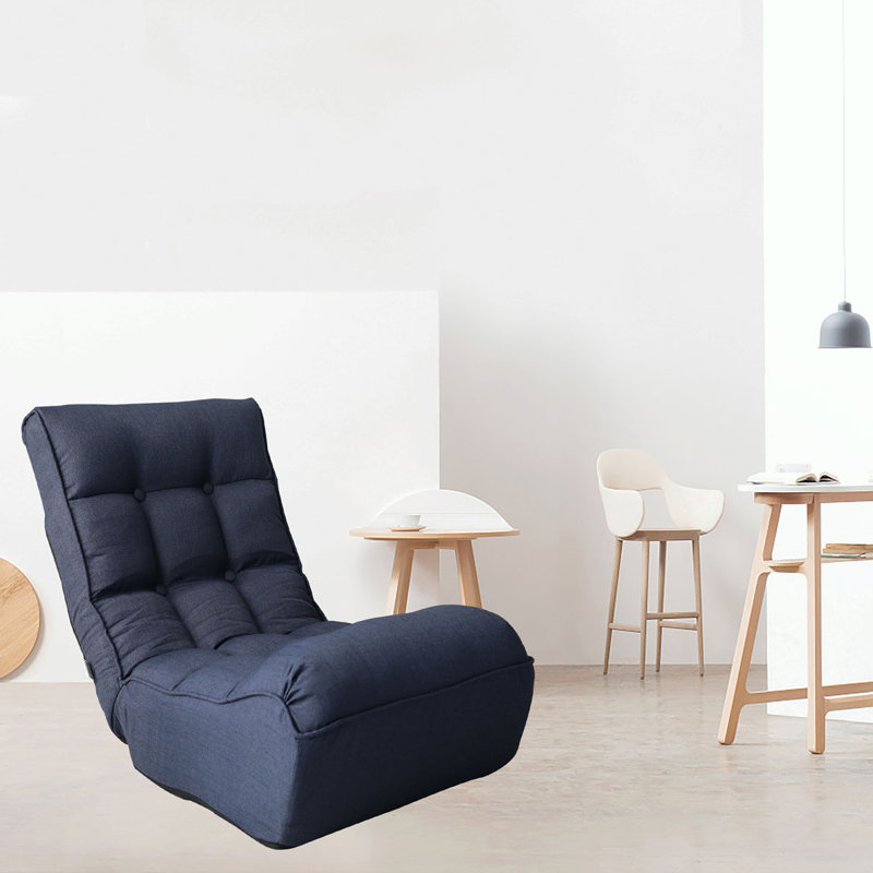 Fauteuil réglable sans accoudoirs, Lin marine