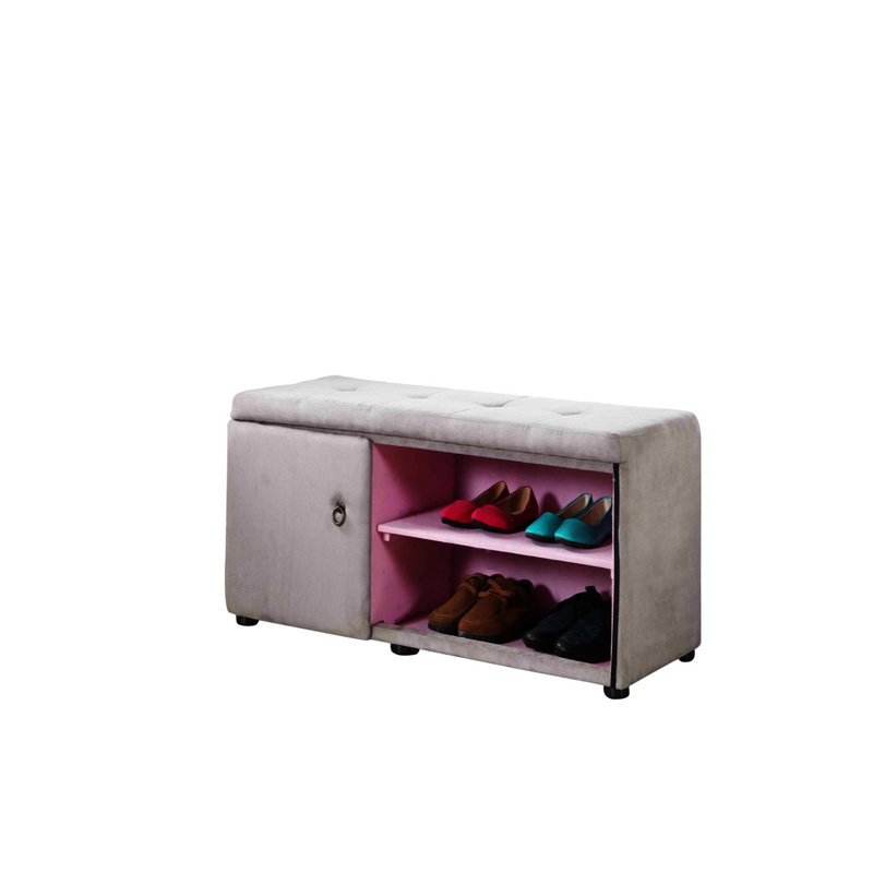 Grand repose-pieds de rangement de 18 po avec compartiment à chaussures