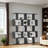 5-tier Geometric Bookcase, S-shaped Modern Bookshelf Set Of 2, 62.6" Tall Room Divider Book Shelf, Decorative Display Shelf-1237869782