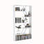 Bibliothèque industrielle ouverte à 6 tablettes Furnish Home Store, structure robuste en bois et métal