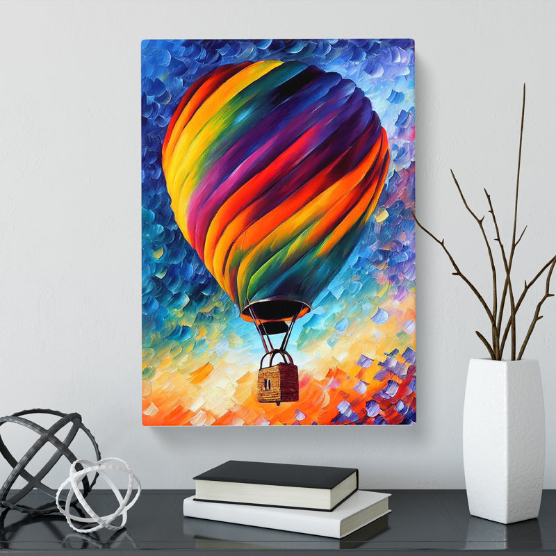 Farolt Hot Air Balloon - Wrapped Canvas, 50cm H x 35cm W x 3cm D