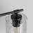 Aftin Modern 3-Light Black Vanity Fixture With Bubble Glass Shades