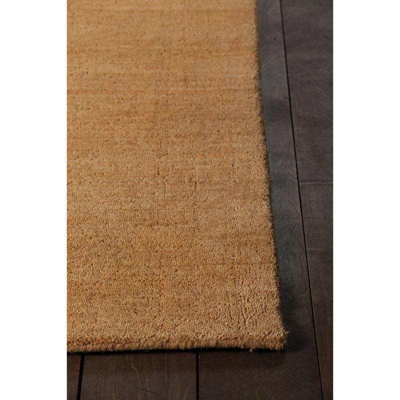 Handmade Metro Tufted Wool Round Rug in Vibrant Orange, 7'9"