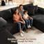 Canapé modulaire de 137 po avec 2 repose-pieds modulaire Comfy Cloud-517087289