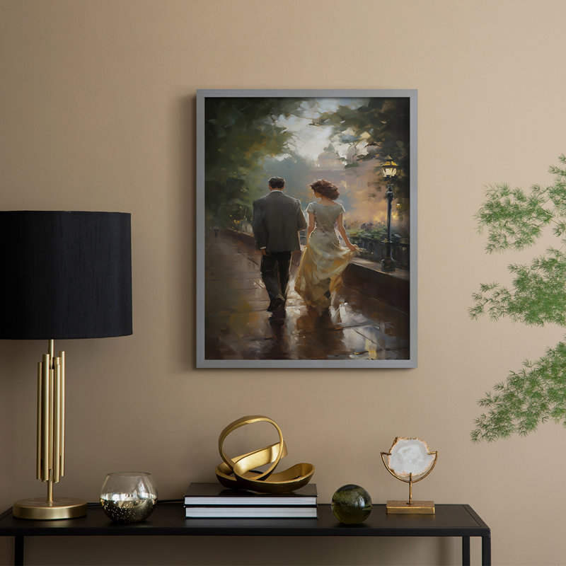 WOMEN-CDL - Reproduction d'art encadrée de qualité supérieure - prête à être accrochée, Gris, H 10 po x l 8 po