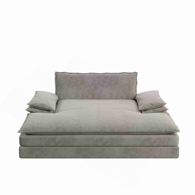 Canapé paresseux en chenille 80 po, Gris