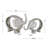 Porcelain Ceramic Elephant Decorative Sculpture Set-51955285