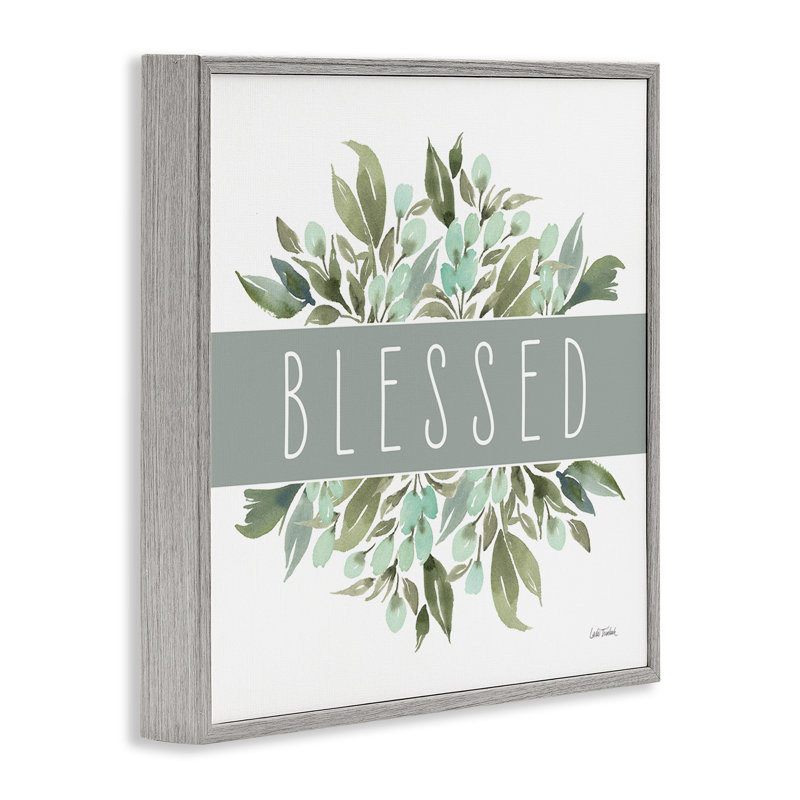 «Blessed Cottage Florals», art de la giclée encadrée par Leslie Trimbach, Estampe numérique Farmhouse, H 12 po x l 12 po