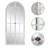 71"×31" Arch Wood Full Length Wall Mirror with Window Pane Frame-1621477862