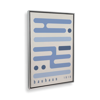 "Blue Bauhaus Minimalist Circuitry I", reproduction sur toile