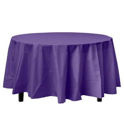 Nicole Fantini Plastic Disposable Round Tablecloth 84"