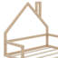 Lit en bois, cadre de lit avec tête de lit en forme de maison-395966702-395966701