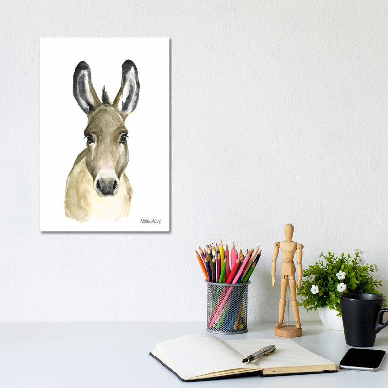Donkey - Wrapped Canvas Gallery-Wrapped Canvas Giclée, 20.32 cm H x 30.48 cm W
