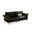 Canapé modulaire noir en similicuir-880517576-880517577